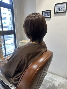 チュール バイ ラランジェ 横川店(ture by LARANJE) くびれボブ×オレンジブラウン