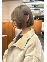 ニール シトロン 名古屋 伏見 丸の内(NEELU citron)&nbsp;【NEELU_RIE】ボブ×クリーミーベージュ