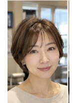 ハピエル ヘアークルー(HAPPYEL hair crew) 40代上品な耳かけショート