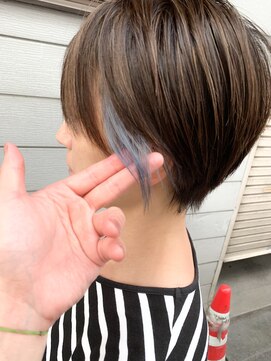 ヘアーシュシュカム(hair chouchou come) ☆ショートカットでもインナーカラー☆hair chouchou come 奥山