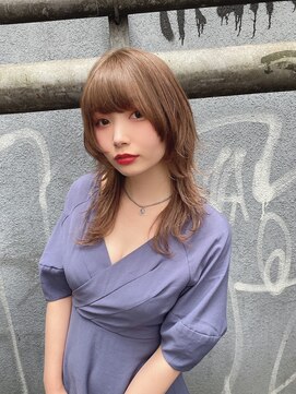 リアイス(Re:ICE) ミニウルフ/くすみブルー/流れるレイヤー/インナーハイライト