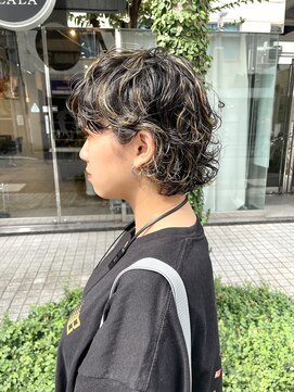 ノブレス(NOBLESSE) ハイライトパーマウルフボブ/nagata