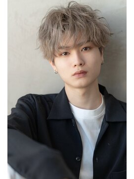 メゾンバイハバナ(maison by HAVANA) メンズセンターパートブリーチダブルカラー韓国マッシュ