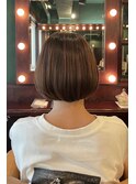 ミニボブ/髪質改善ストレート/ショコラブラウン