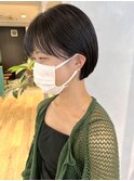 【土橋優輝】耳かけボブ 丸みショートボブ 暗髪 就活 10代20代
