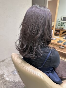 インビテーション 名古屋(invitation) ◎レイヤーカット/ラベンダーアッシュ