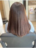 ミルクティーベージュカラーくびれヘアグレージュカラー韓国