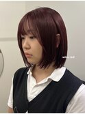 【Neelu_scuro_conoka】 ブリーチなしwカラー ワインレッド