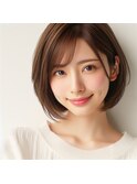 ★大人ショートボブ丸みショートカットマッシュショート前髪あり