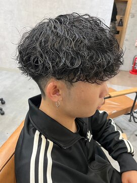 エルマーク 枚方(L-MARK) マッシュスパイラルパーマツイストスパイラル波巻きメンズ