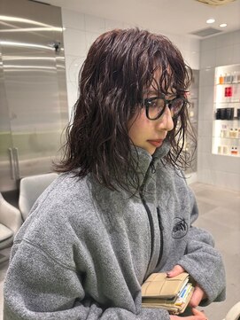 スノッブサンク(Snob ciNQ) ミディアムパーマ/ラベンダーカラー/ゆるパーマ