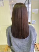 ★ロングボブ×ベージュブラウン