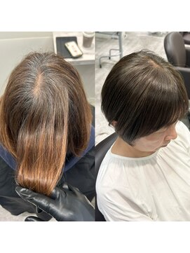 ジービージー(GBG) くびれショートボブ40代50代グレイカラー白髪染め白髪ぼかし