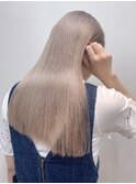 20代30代艶感ストレートアッシュグレージュ透明感ロング