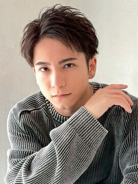 ロンドオム 池袋(Lond Homme) men's/メンズ/フェザーパーマ/サーフカール/ブルーブラック/池袋