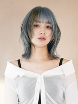 サンクマーケット 渋谷(cinq MARKET)&nbsp;渋谷ブリーチカラータッセルボブ顔周りレイヤー切りっぱなしボブ