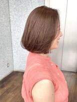 ザック ヴィ(ZACC  vie)&nbsp;★透明感ナチュラルブラウン/大人丸みひし型ボブ/ワンカール