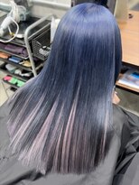 オルズ 渋谷(ALLZ)&nbsp;ネイビーデザインカラーケアブリーチケアカラーハイトーン