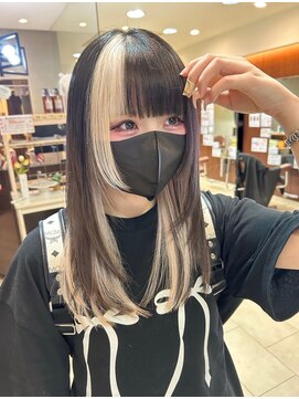 ソワンドゥ ブレス カルム 西中島店(soin de brace calme) 顔周りレイヤーカット×ポイントカラー