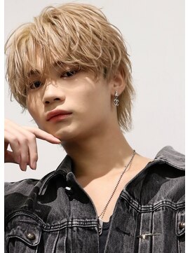 オーシャントーキョーウエスト 心斎橋 (OCEAN TOKYO WEST) ミルクティーベージュハイトーンマッシュウルフ