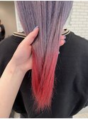 レッド×ラベンダー