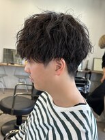 エルマーク 神戸元町(L-MARK)&nbsp;シャドウパーマ/ツイストパーマ/メンズ/センターパート/波巻き