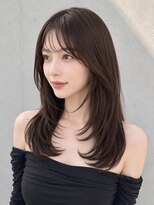ユーフォリア 渋谷グランデ(Euphoria SHIBUYA GRANDE)&nbsp;韓国風レイヤー　顔周りレイヤー　小顔カット　透明感カラー