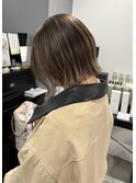 【RURI】10代20代/切りっぱなしボブ/グレージュ/福岡天神