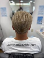サムソンアンドデリラ ギブ(samson&delila give)&nbsp;ツーブロック×ブリーチオンカラーのブロンドヘア