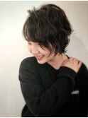 パーマでゆるふわに動くカジュアルショート★【CERCA高田馬場】