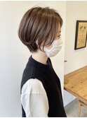 耳にかけても可愛い短すぎないボブ風ショート atena六本松川本