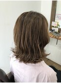 ワンレングス外ハネボブ