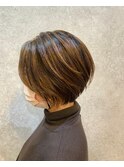 〆白髪ぼかし×ハイライト[白髪染め/白髪ぼかし]