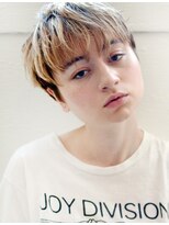 ハニーマスタード(HONEY MUSTARD)&nbsp;ジェンダーレスクールショート　ハイトーンカラー