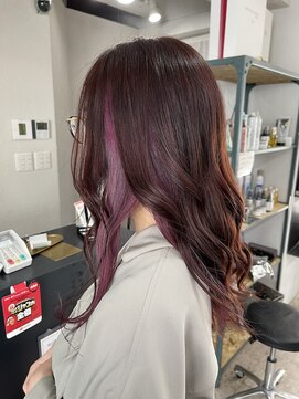 アジールヘア 所沢プロペ通り店(agir hair) インナーパープルイルミナカラー10代20代30代