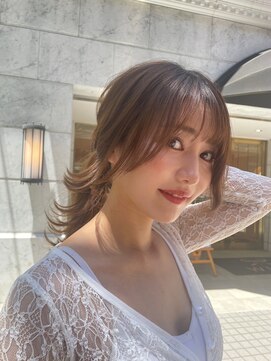 ロンドルーチェ 心斎橋(Lond luce) ダークアッシュ/ミディアムレイヤーカット［髪質改善/縮毛矯正］