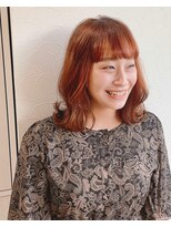 ハク(haku.)&nbsp;秋色オレンジ！ミディアムスタイル