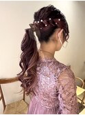 ティアラ風ポニーテールアレンジ☆