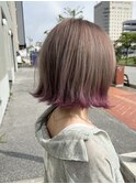 ハイトーン裾カラー
