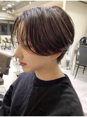 ハンサムショート 大人ショート 前髪なしショート A528