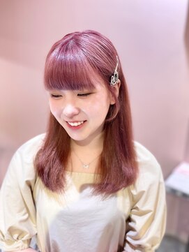 ラメール(MAISON LA MER) 【Mika】フレンチガーリー　ピンクフルバングヘア