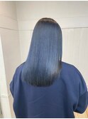 ネイビーカラー　ブルージュ　艶髪　髪質改善トリートメント