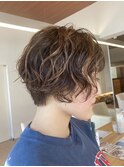 癖毛風にオシャレパーマ