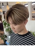 センターパートニュアンスパーマ韓国センター分け