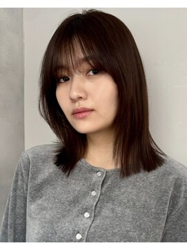 ガーランドギンザ(Garland Ginza) 外ハネボブショコラアッシュ前髪小顔カットモテ髪