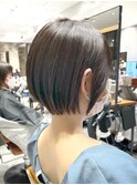 “岩田莉奈”/ひし形ショートボブ縮毛矯正白髪染め　新宿