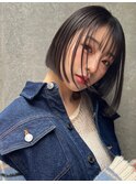 【Noa】ストレートボブ×髪質改善ワンレン黒髪カタログボブルフ