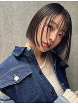 ロンド 銀座(Lond)&nbsp;【Noa】ストレートボブ×髪質改善ワンレン黒髪カタログボブルフ