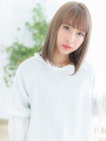 ネル 仙台(Nelu)&nbsp;仙台/髪質改善/ぱっつん前髪☆ホワイトブロンド☆ストレートa