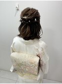 《畑中結衣》ハーフアップ/ヘアセット/着付け